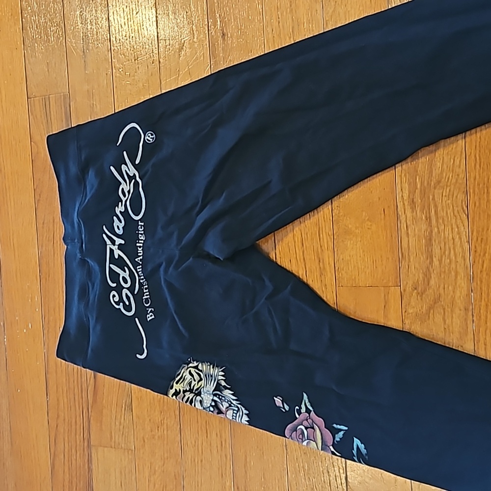 Ed Hardy Vintage Y2K jogger pants Tiger Rose - Picture 4 of 5